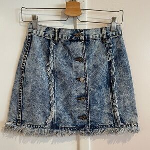 Carmar Button-Up Denim Skirt